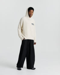 Mohair Knit Hood - Cream