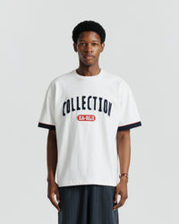 Patch Tee - Pristine/Navy