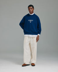 Distressed Crown Knit - Navy