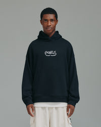 Thick Stitch Hood - Black/White