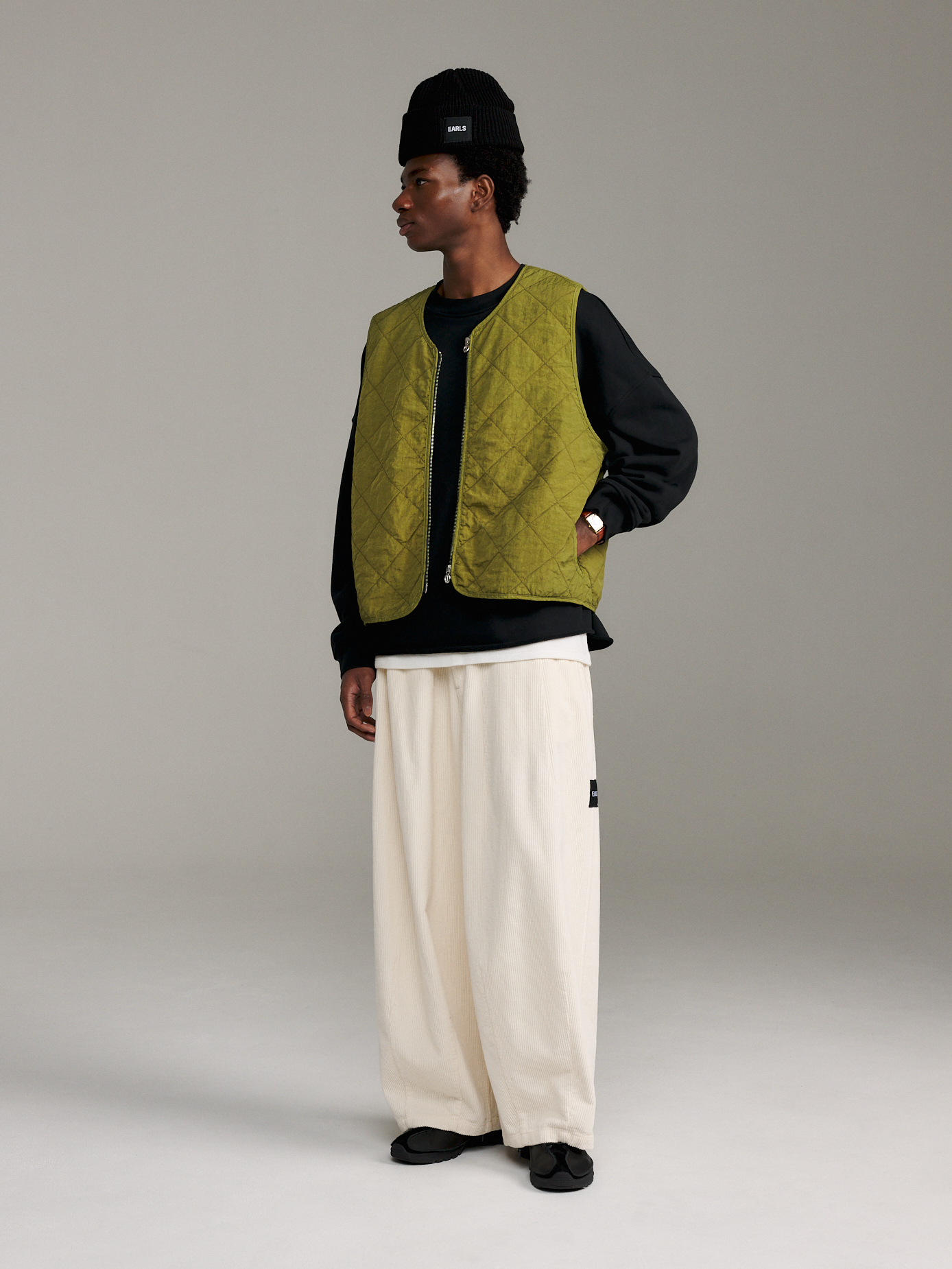 Nylon Gilet - Khaki