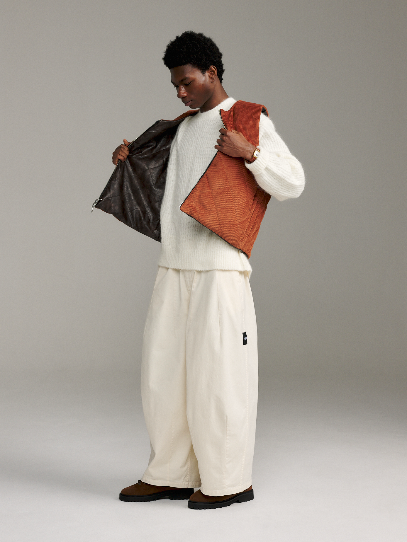 Two-Way Gilet - Brown