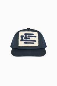 Intarsia Trucker - Navy