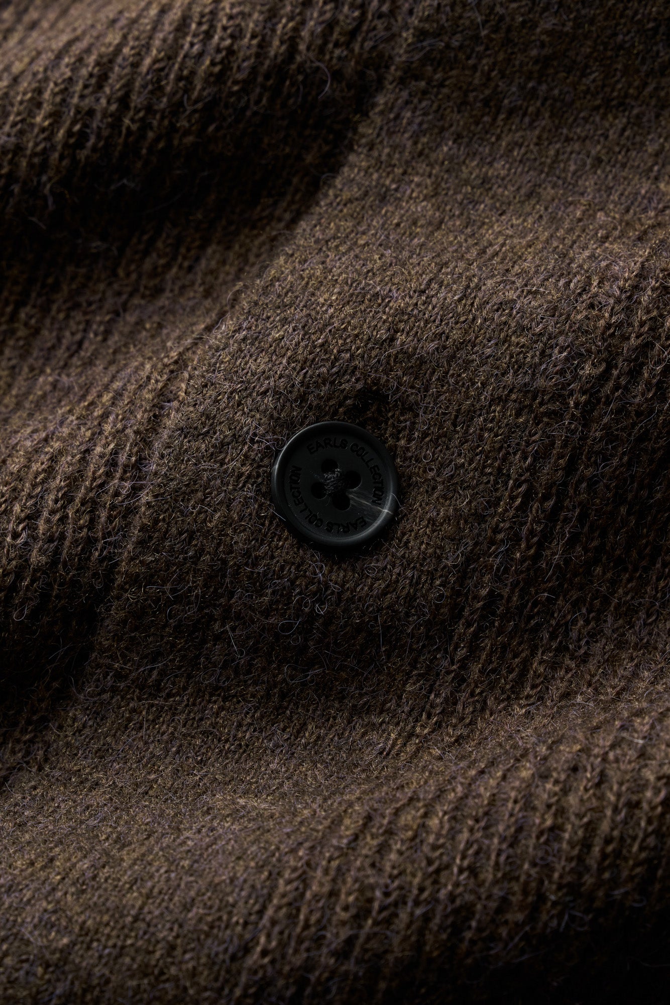 Knit Shirt Cardigan - Chocolate