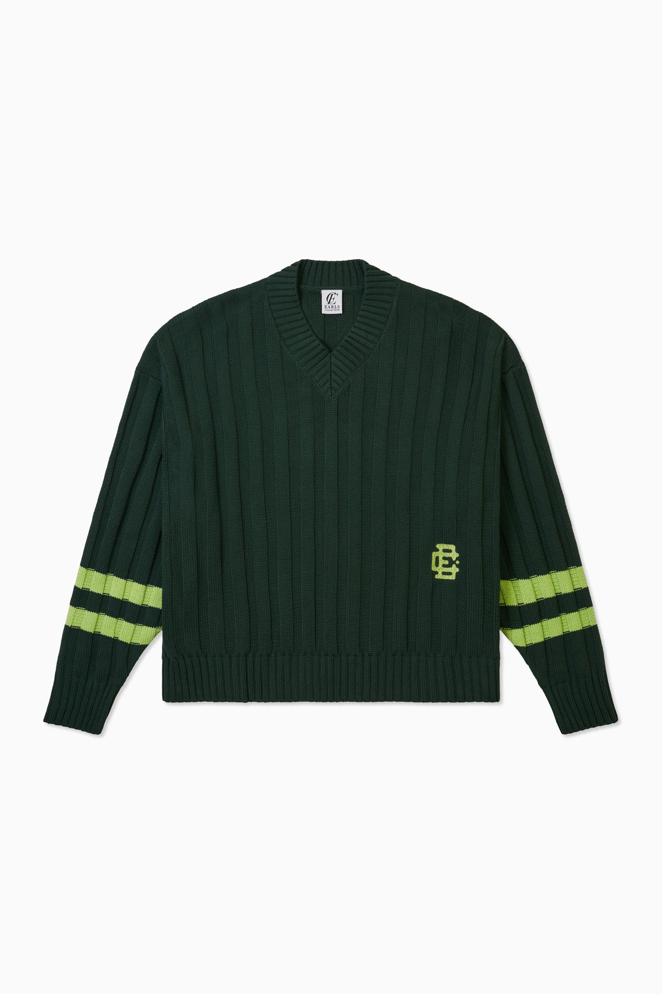 V Neck Knit - Green