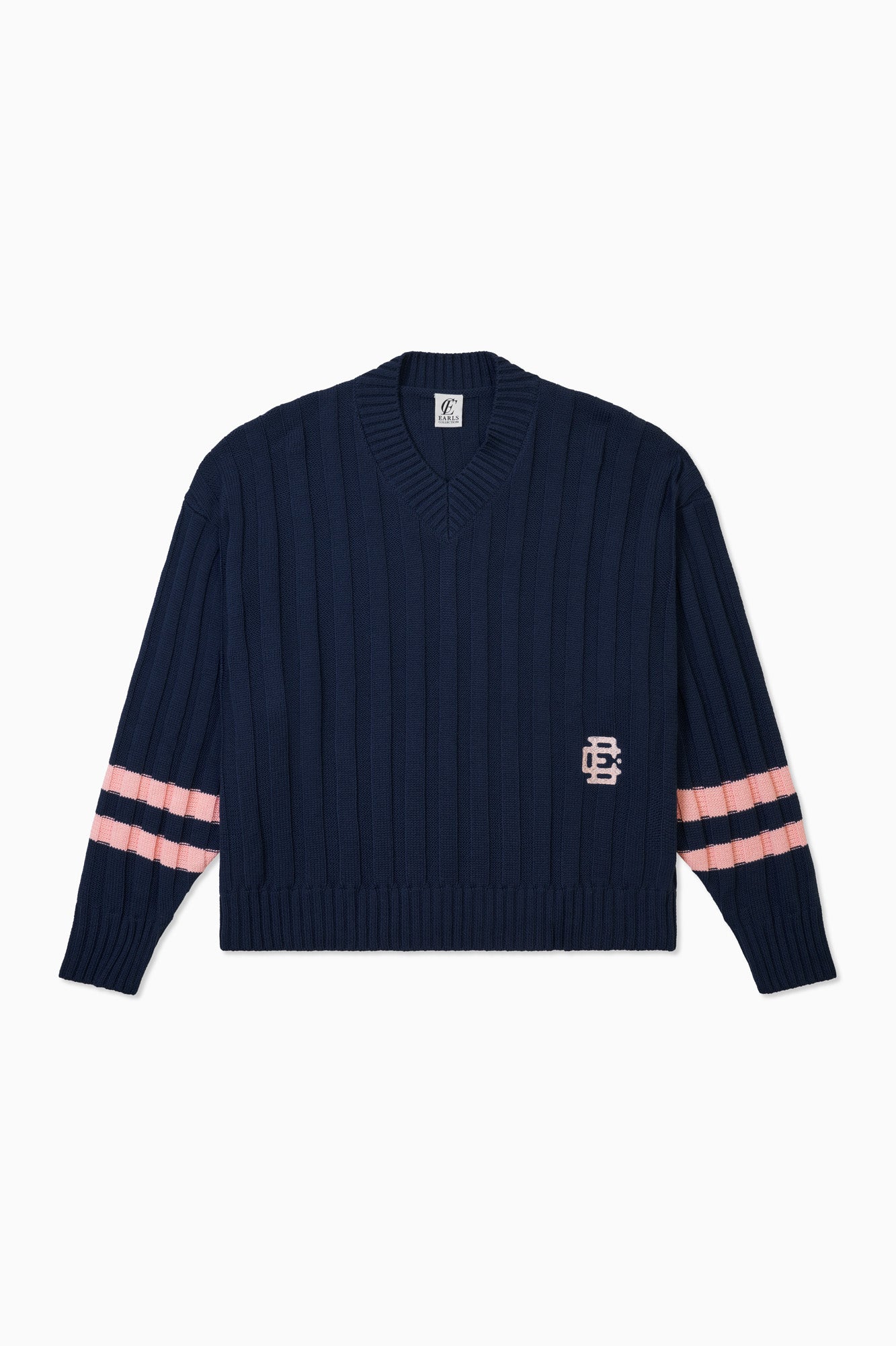 V Neck Knit - Navy