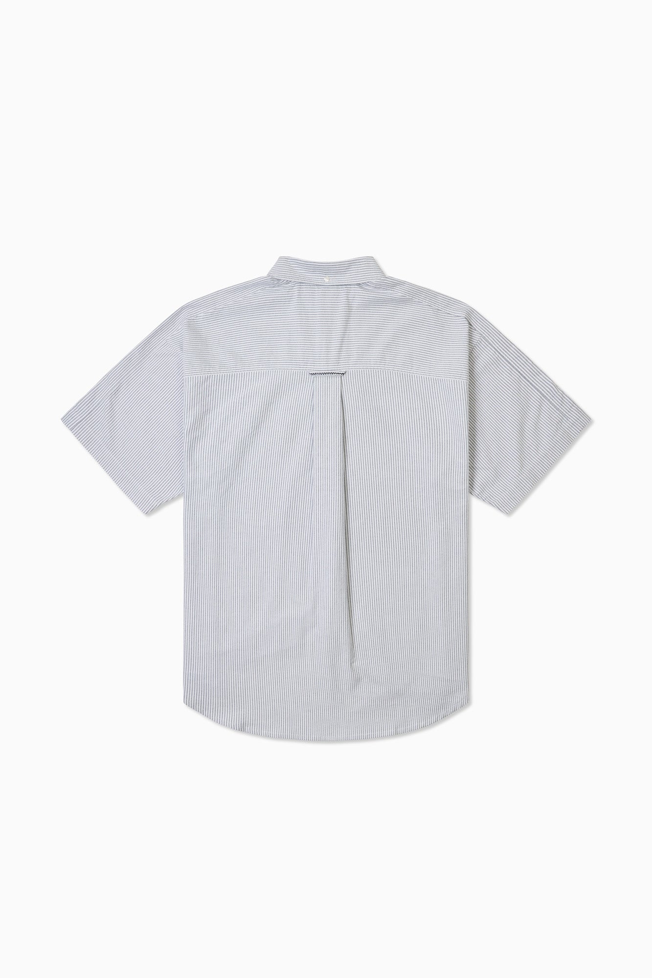Hidden Placket Shirt - Grey Stripe