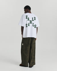 Felt Tee - White/Forrest