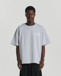 Thick Stitch Tee - Grey Marle