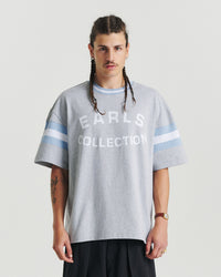 Knit Panel Tee - Grey