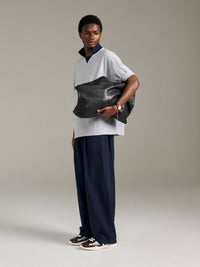Sports Polo - Grey Marle/Navy
