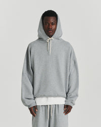 Warm Up Hood - Grey Marle