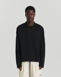 L/S Sports Polo - Black