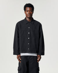 Cropped Work Jacket - Coal
