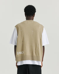 Distressed Knit Tank - Wheat