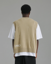 Distressed Knit Tank - Wheat