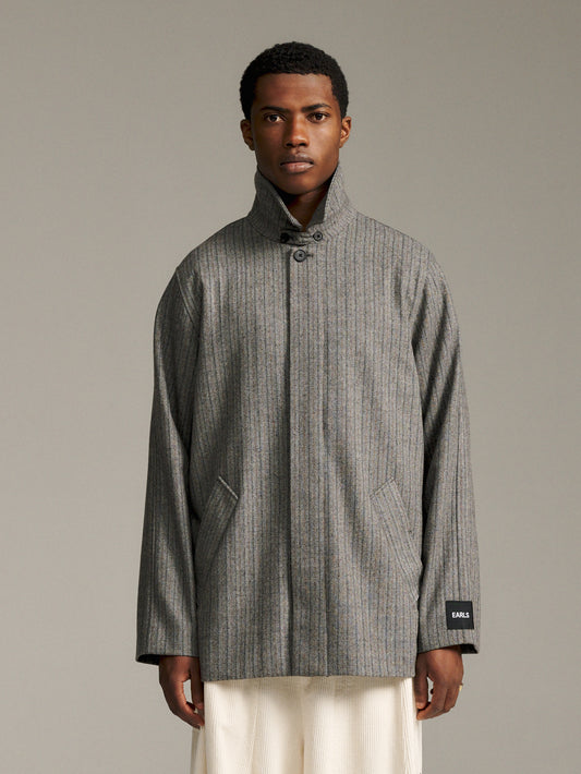 Tweed Overcoat - Grey