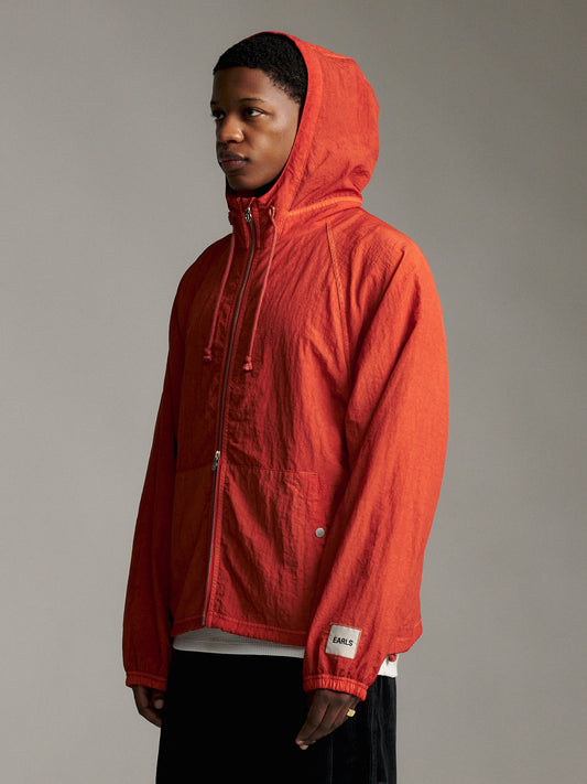 Nylon Zip Hood - Brick