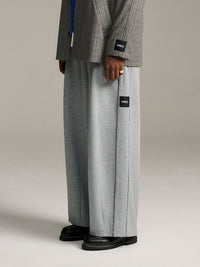 Piped Relax Pant - Dark Grey Marle
