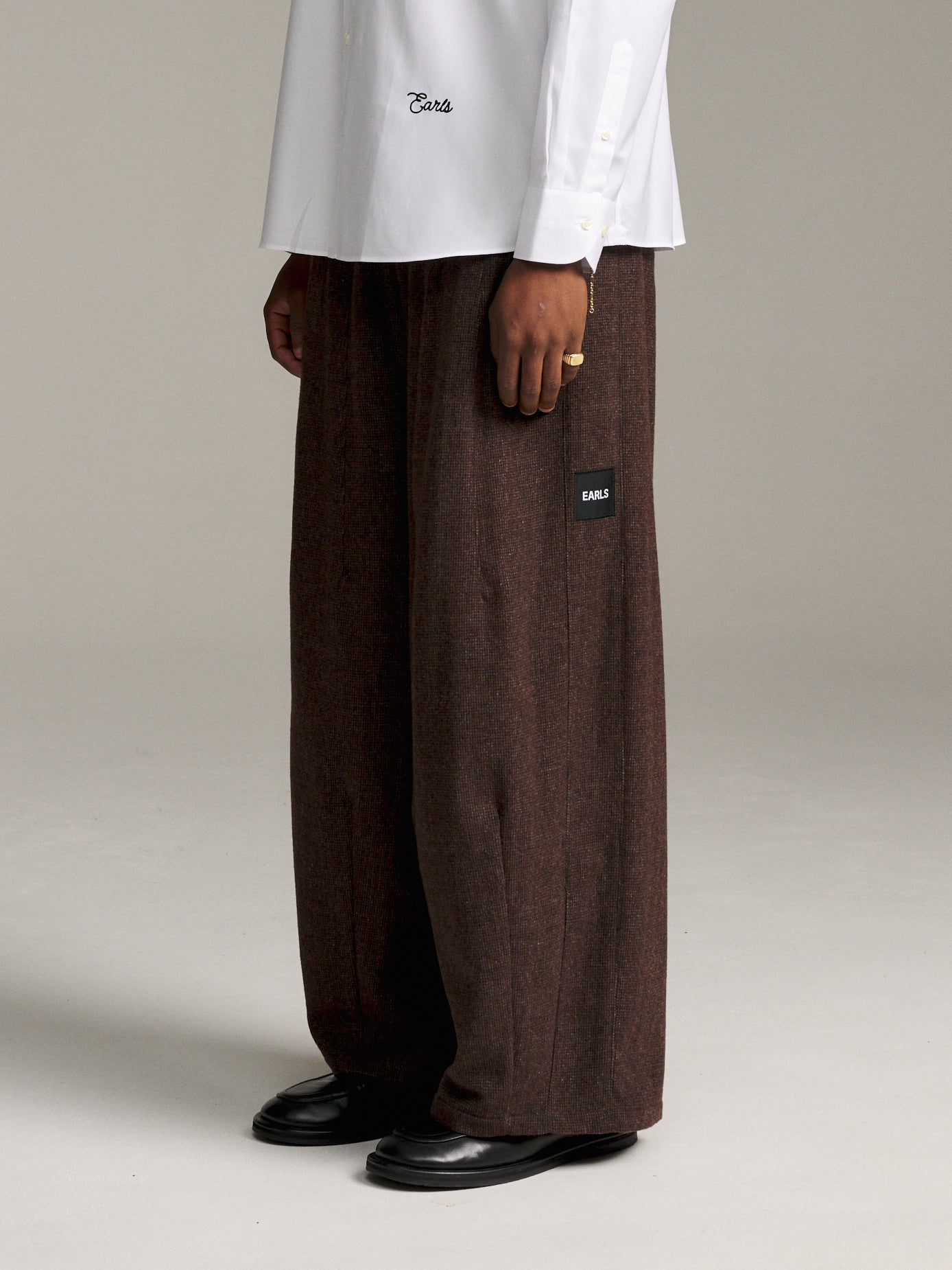 Tweed Relax Pant - Deep Brown