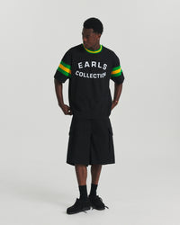 Knit Panel Tee - Black