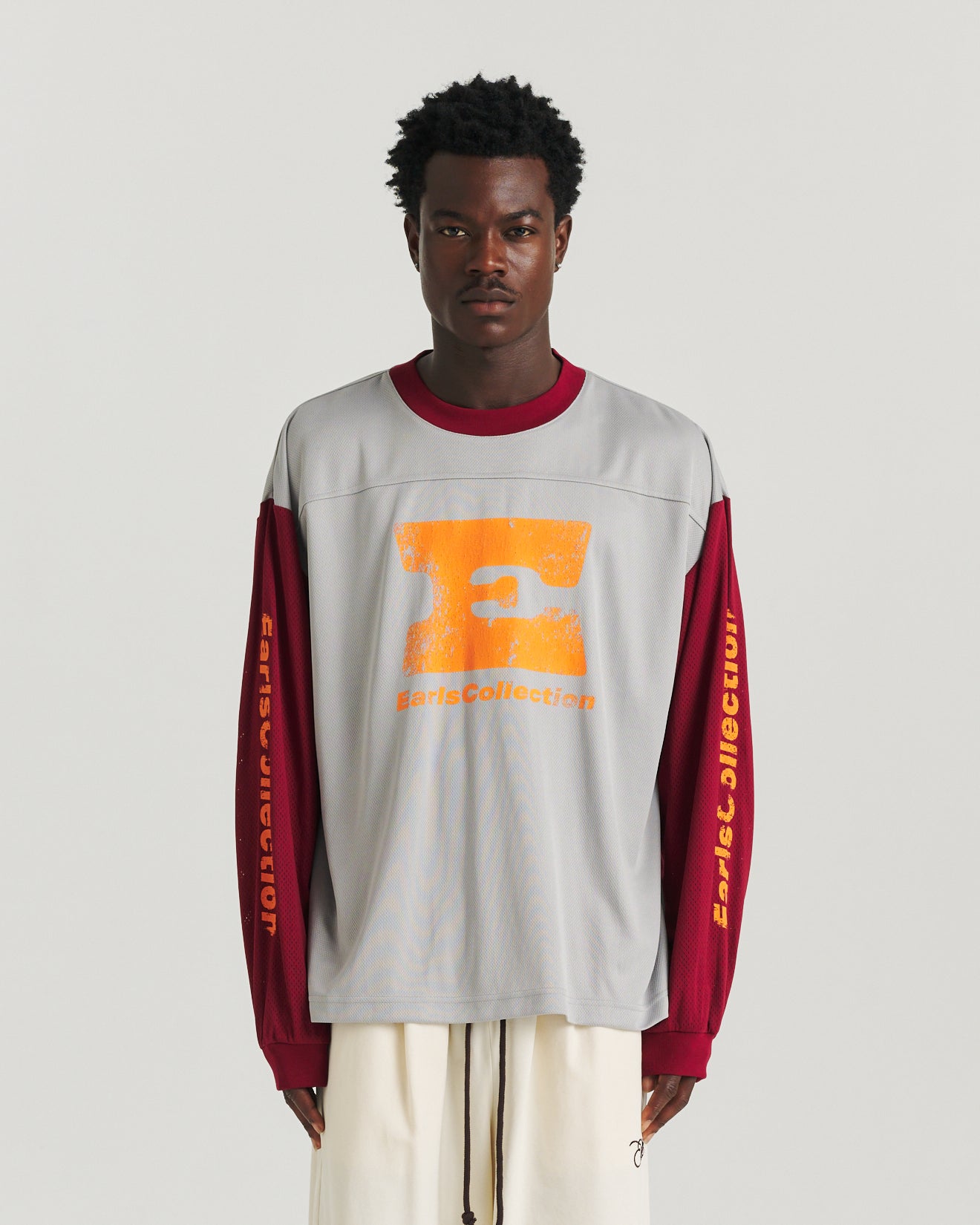 Earl ゲームシャツ Cross Longsleeve - Burgundy – Earls Collection