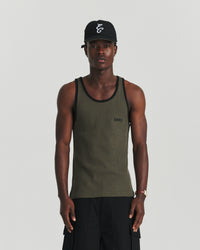 Icon Singlet - Contrast Khaki