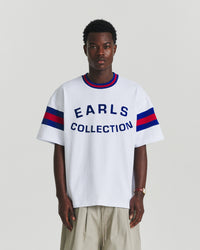 Knit Panel Tee - White