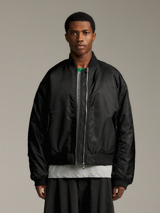 Gathered Bomber - Black/Burnt Orange