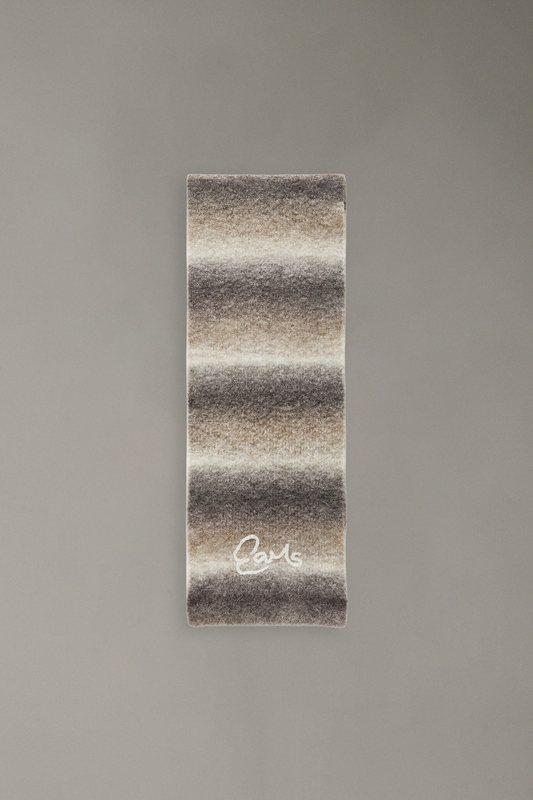 Ombre Knit Scarf - Brown