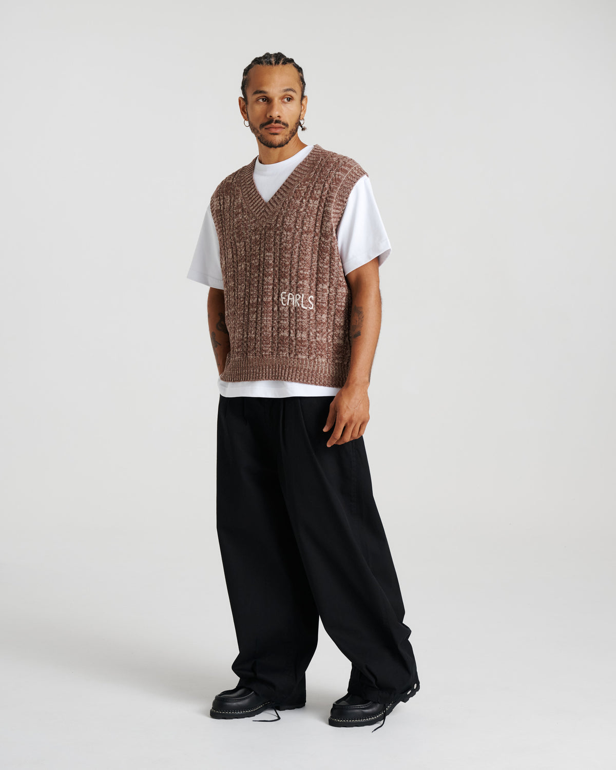 Cableknit Vest - Rich Earth