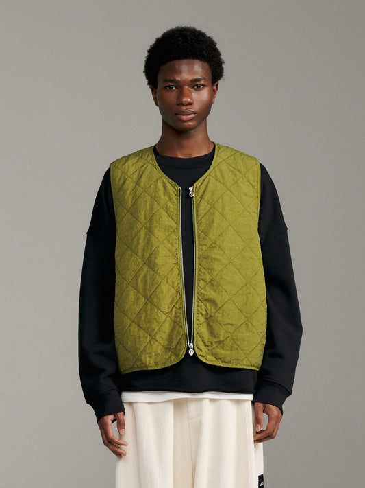 Nylon Gilet - Khaki