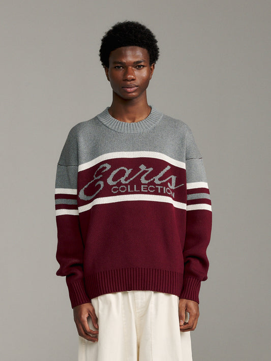 Sideline Intarsia - Burgundy