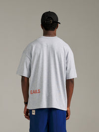 Maze Tee - Grey Marle/Orange