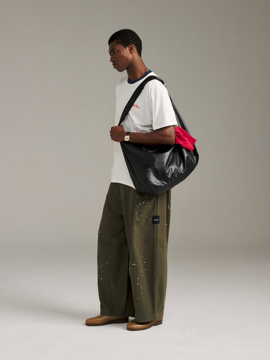 Pennant Tee - Off White/Navy
