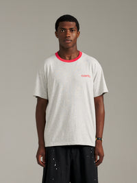 Pennant Tee - Grey/Red