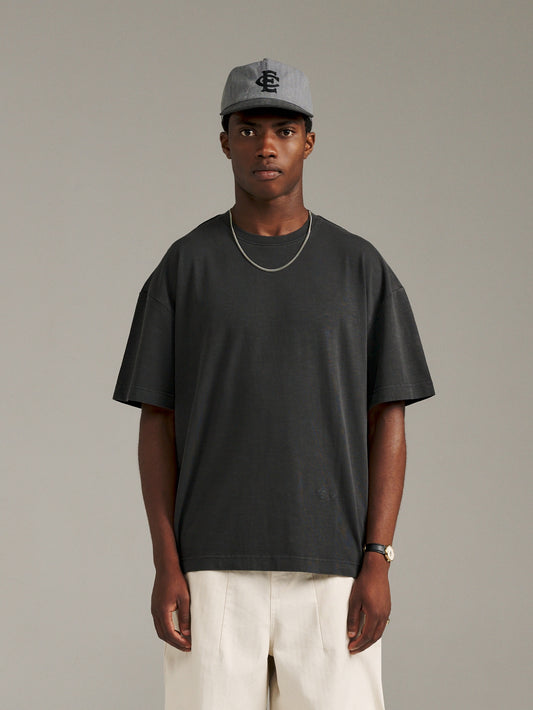 Slub Jersey Tee - Washed Black
