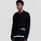 Knit Shirt Cardigan - Black