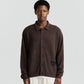 Knit Shirt Cardigan - Chocolate