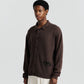 Knit Shirt Cardigan - Chocolate