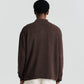 Knit Shirt Cardigan - Chocolate