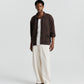 Knit Shirt Cardigan - Chocolate