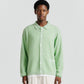 Knit Shirt Cardigan - Lime