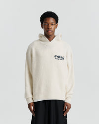 Mohair Knit Hood - Cream