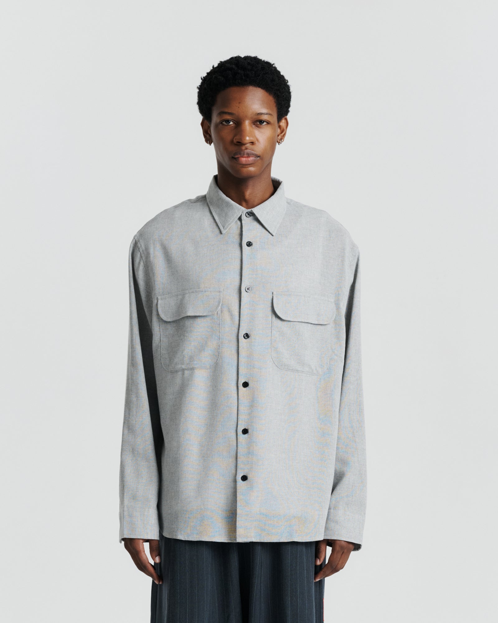 Flap Pocket Shirt - Grey