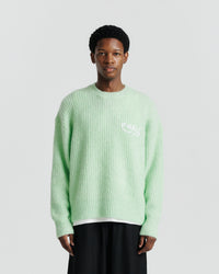 Mohair Knit Crew - Mint