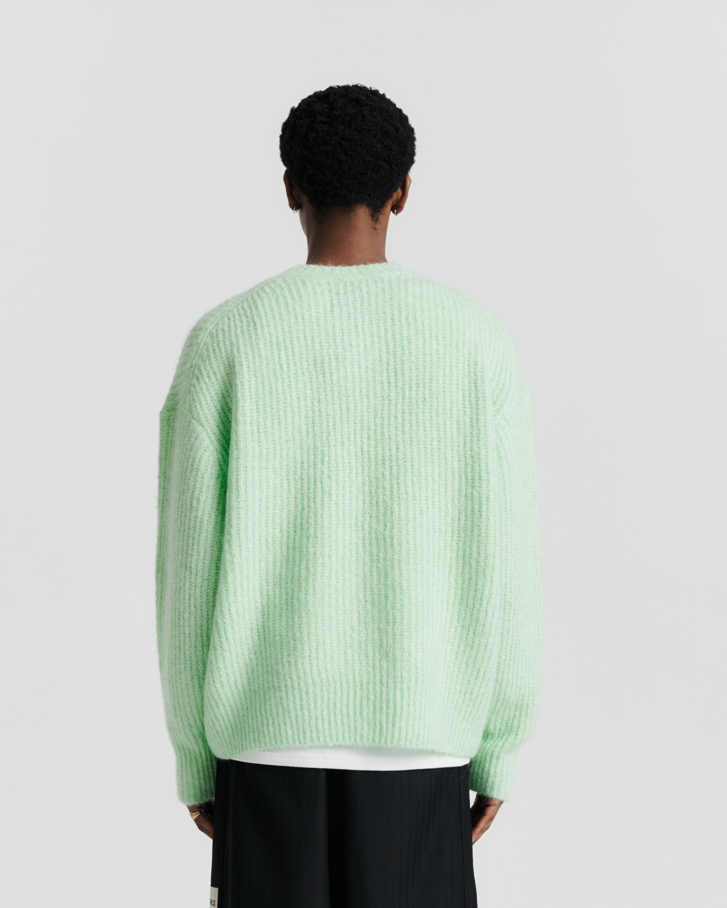 Mohair Knit Crew - Mint