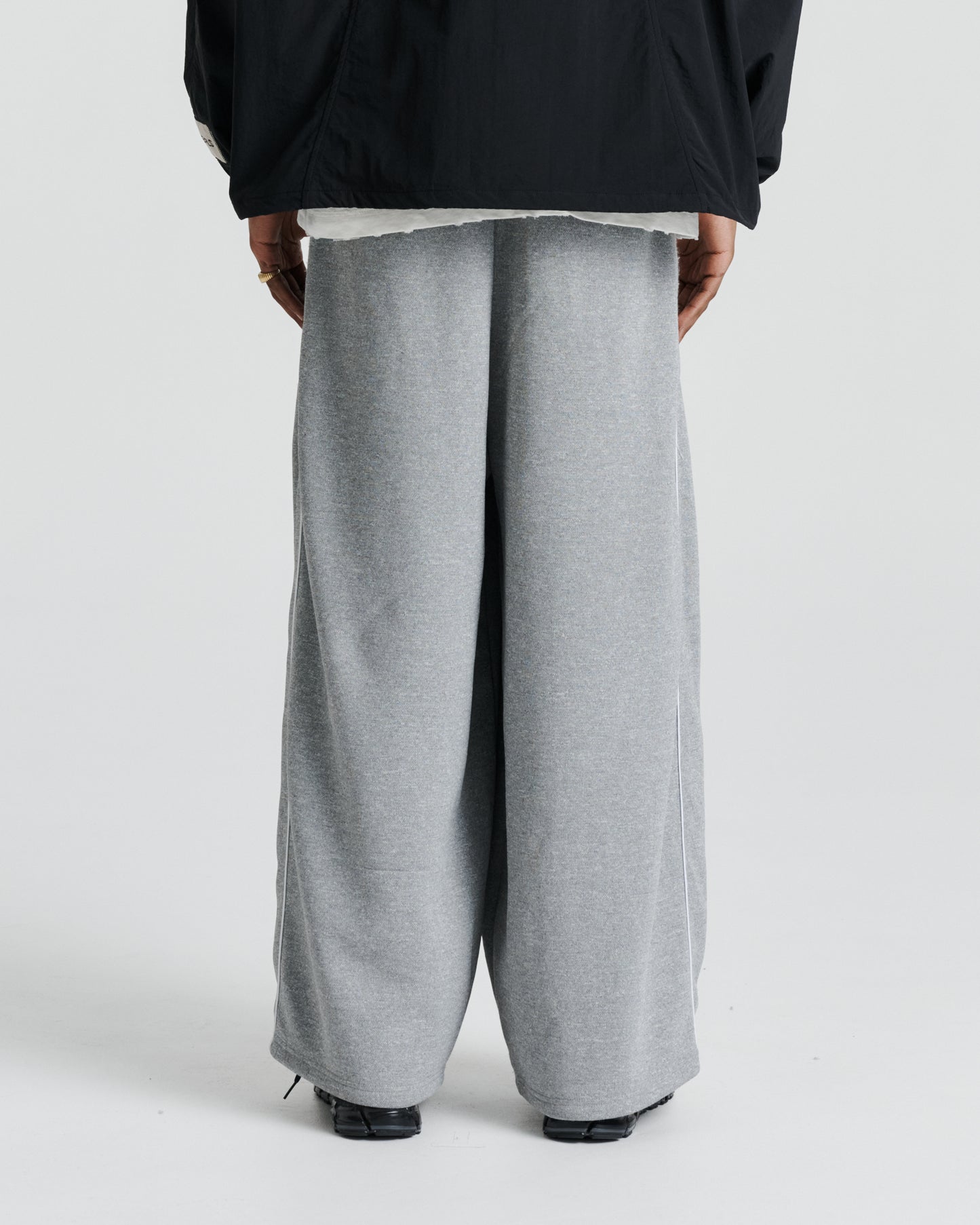 Piped Relax Pant - Grey Marle