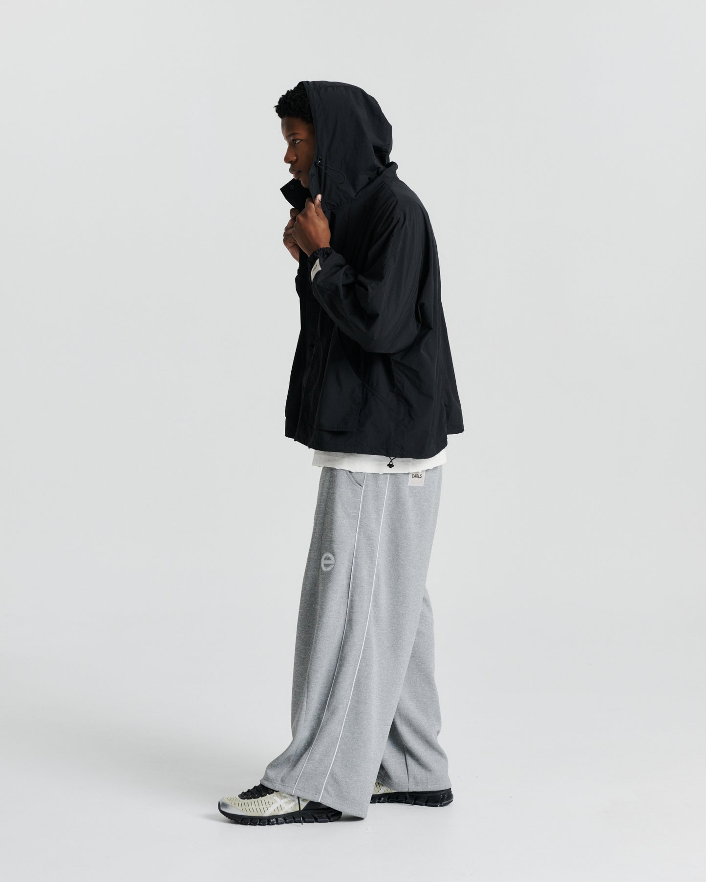 Piped Relax Pant - Grey Marle