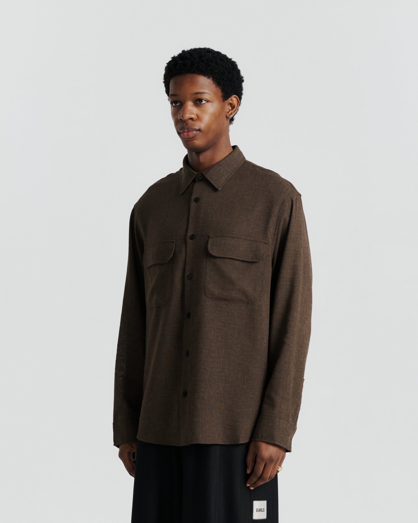 Flap Pocket Shirt - Brown